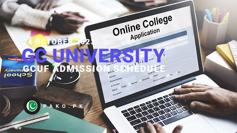 GCUF Admission Schedule For BS Programmes