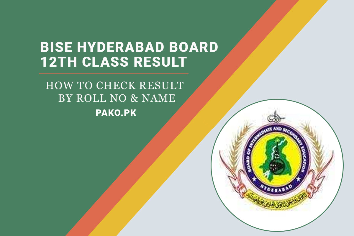 BISE HyderabadAnnounced 12th Class Result