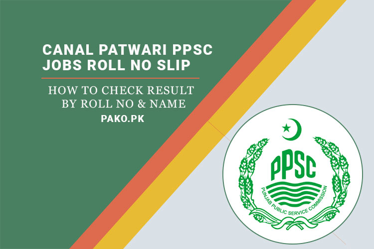 Canal Patwari Roll No Slip PPSC 2023 Download