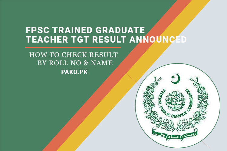 FPSC Trained Graduate Teacher TGT Result