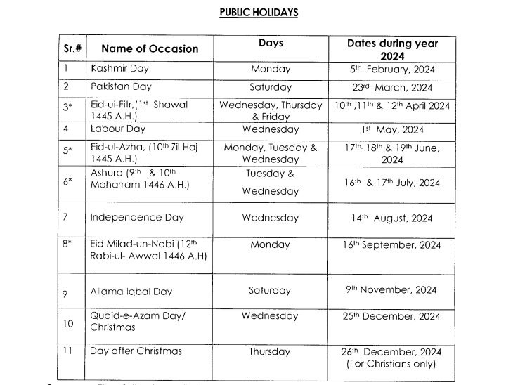 Public Holiday Schedule Unveiled by Government 2024