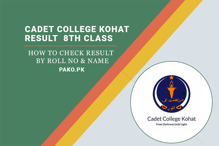 cadet college kohat result 2023 8th class