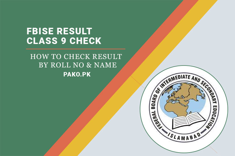 fbise result 2023 class 9 check by roll number