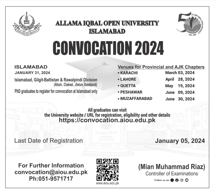 AIOU-Convocation-2024-Online-Registration