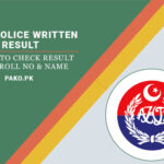 AJK Police Written Test Result