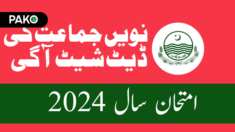 All Punjab Board 2024 Date Sheet for 9th Class