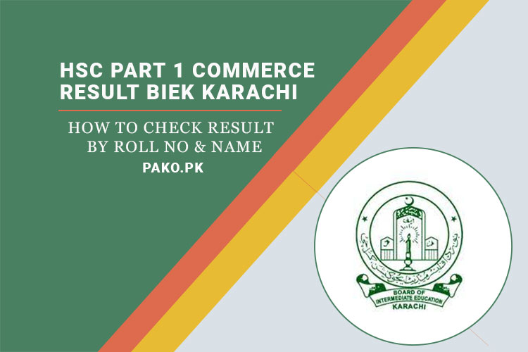 HSC Part 1 Commerce Result 2024 BIEK Karachi