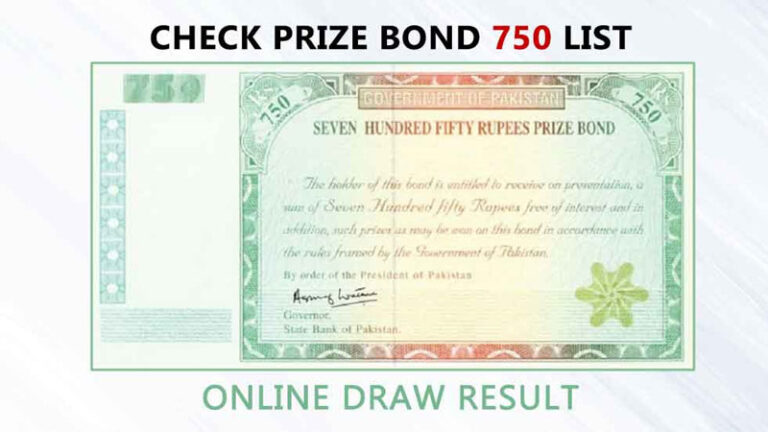 Rs. 750 Prize Bond Draw Result to Announce Today in Sialkot