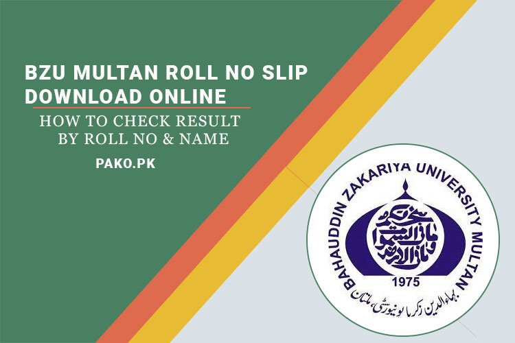 BZU Multan Roll No Slip