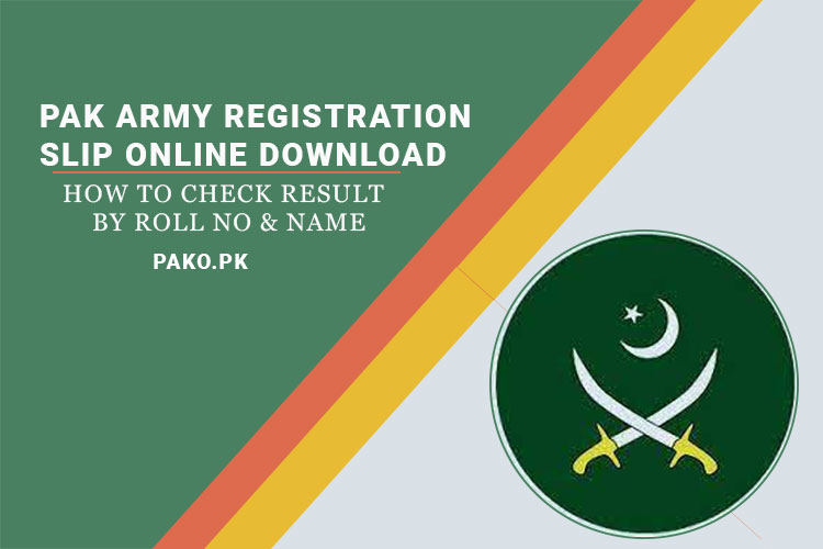 Pak Army Registration Slip 2024 Download
