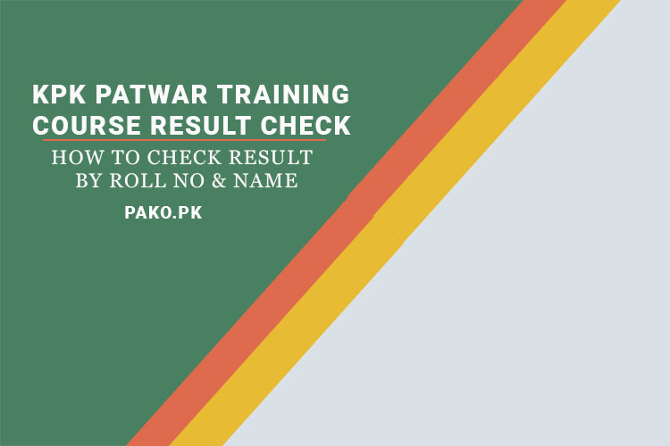 Patwar Training Course ETEA Result